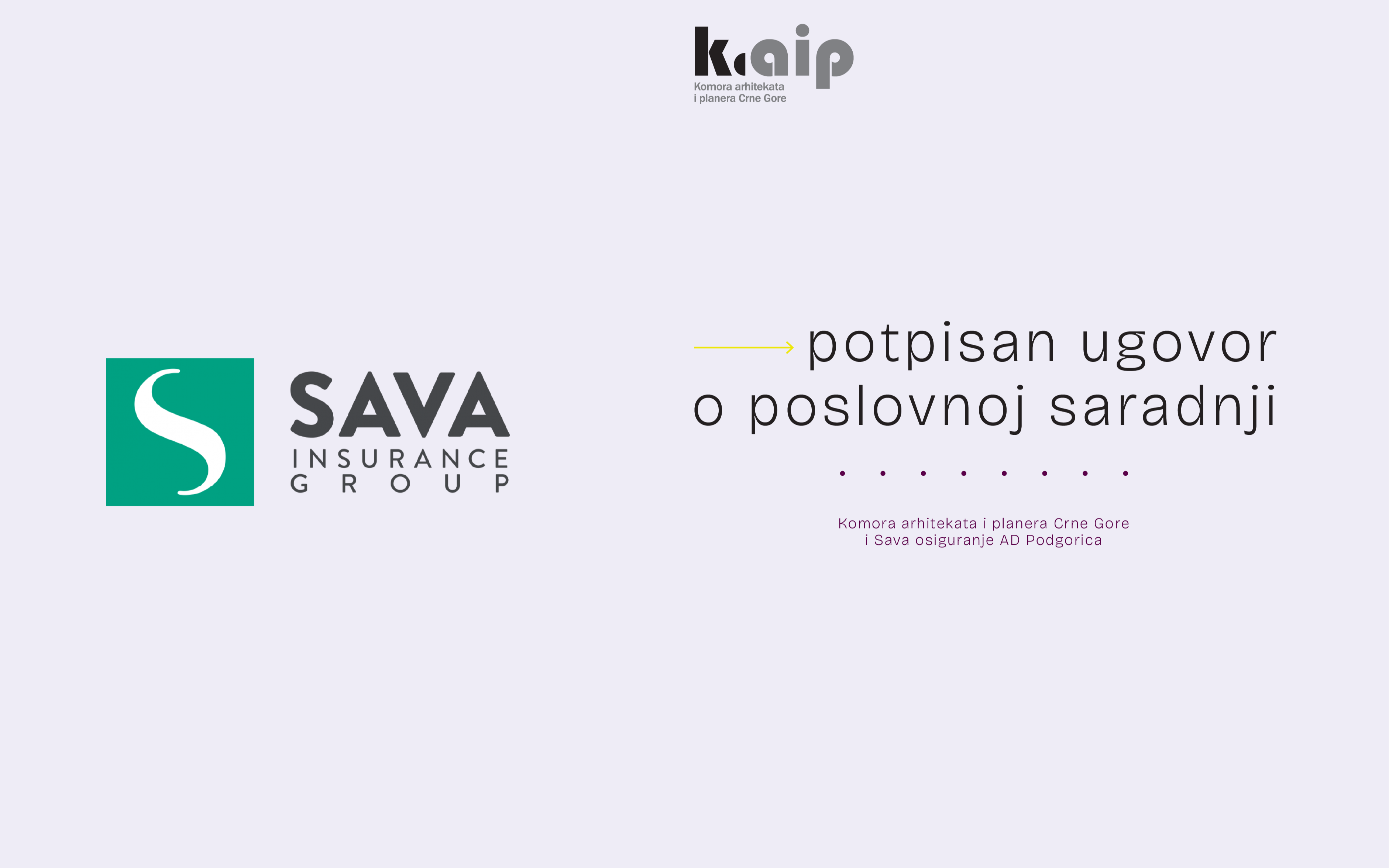 Potpisan ugovor o poslovnoj saradnji sa Sava Osiguranjem AD Podgorica